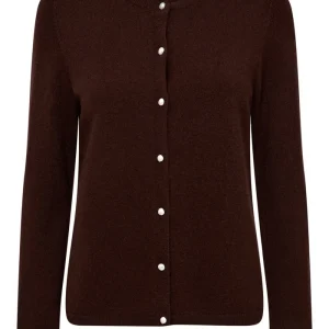 Ellie - Cardigan i uld- og kashmirblanding med perleknapper